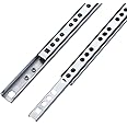 Set of 1 Pairs Drawer Rails and Runners for Baskets, Partial Extension Metal Bearing Drawer Slides, Roller Slide Ball Guide for Furmiture Drawer Depth, 17mm Wide x 246mm Replaceable