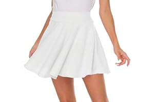 GirlzWalk Kids Girls Casual Mini Stretch Waist Flared Plain Pleated Skater Skirt