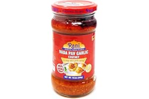 RANI BRAND AUTHENTIC INDIAN PRODUCTS Rani Vada Pav Garlic Chutney 10.5oz (300g) Glass Jar, Ready to Eat ~ Vegan | Gluten Free | Non-GMO | Indian Origin