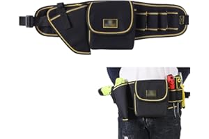 TASHCE Cintura Porta Attrezzi da Lavoro Marsupio in Tela Oxford Tools Bag Borsa Porta Untensili Manuali Elettrici con Cintura Regolabile in Nylon per Elettricista Carpentiere Tecnico Manutenzione