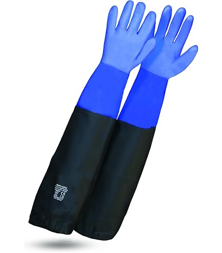Gants Longs En Latex Naturel - 60 Cm - Protection Chimique Et Microbienne - Taille Universelle - Lavables à 30°C - 12