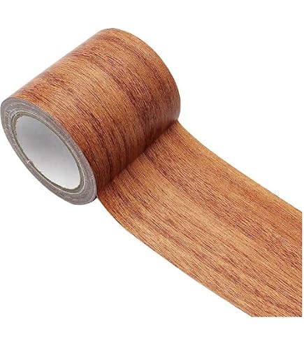 Beautify Ruban Adhésif Réparation Effet Bois - Ruban Meuble Sol Porte Table, Grain Bois Marron, 4,57m X 5,7cm, Anti-Rayures DIY