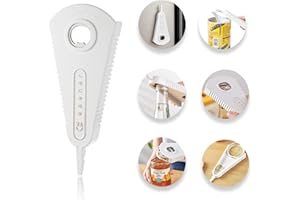 GOTOSEEU Ouvre Bocal Manuel 3 en 1 Multifonction Ouvre Bouteille de Bière Ouvre Boite Outil de Cuisine Conception Magnétique pour Les Mains Faibles Personnes âgées et Patients d'arthrite Blanc