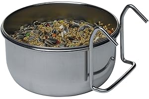 Ferplast Accessoires pour Cages à Oiseaux Sirio L304 mangeoire en Acier INOX