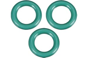 sourcing map Juntas tóricas de caucho de flúor, 10 mm de diámetro exterior, 6 mm de diámetro interno, 2 mm de ancho, junta de sello FKM para plomería de maquinaria, verde, paquete de 3