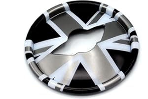 HDX Couvercle de volant en ABS pour Mini Cooper R55 R56 R57 R59 R60 R61 F54 F55 F56 F57 F60 Clubman Hardtop Hatchback Décapotable Countryman (série F, Union Jack)