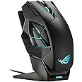 ASUS ROG Spatha X - Souris gaming sans fil (base de chargement magnétique, 12 boutons programmables, 19000 DPI, socket Push-F
