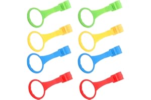 HELWEET Pierścionki do łóżeczka, kółka do rączek dla niemowląt, pomagają dzieciom w nauce chodzenia i ćwiczą siłę ramion, odpowiednie do łóżeczek, łóżeczek podróżnych, kojców, 8 sztuk