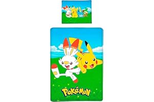 Halantex Pokemon - Set copripiumino in cotone, 140 x 200 cm e federa 70 x 90 cm