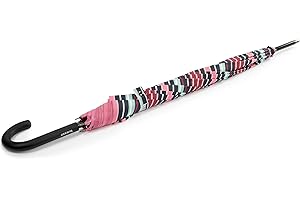 Isotoner Parapluie canne, ultra-déperlant, solide, ouverture auto/fermeture manuelle