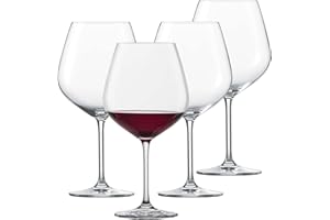 SCHOTT ZWIESEL Coupe de Bourgogne Forté (set de 4), verres à bourgogne évasés pour le vin rouge, verres en cristal Tritan résistant au lave-vaisselle, fabriqué en Allemagne (art. n° 123614)