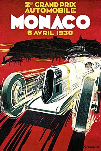 GRAND PRIX de MONACO POSTER 1930 French Vintage Car Racing RARE HOT NEW 24x36 by HSE
