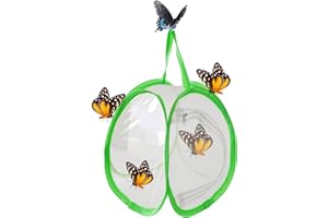 ZRNCRKY Butterfly Habitat Cage, Collapsible Insect Mesh Cage, Portable Insect Butterfly House with Zipper Garden Gifts(1pcs)