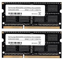Samsung 8 GB (2x 4 GB) Dual-Channel Kit DDR3 Memory Module 1333 MHz (PC3 10600S) SO-Dimm Memory Module Notebook Laptop RAM Memory