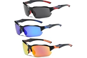 Jokureao Polarized Sport Sunglasses for Men & Women, UV Protection Cycling, Running, Fishing Sunglasses, Lightweight Wrap Around Sunglass for Outdoor Sports