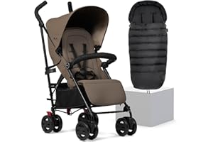 Silver Cross - Pop 2 Pushchair & Footmuff - Foldable Travel Stroller - Buggy - Adjustable Seat - Newborn to 4 Years - Cobble