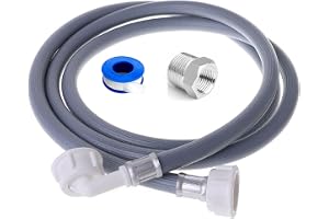Extra Long Universal Washing Machine | Dishwasher 3.5M Cold Water Fill Inlet Pipe Feed Hose，Burst Proof Washing Machine Water Inlet Pipe, Washer Pipe with Connectors (grey)