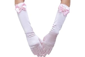 AWOCAN Gants formels pour filles avec nœuds de princesse