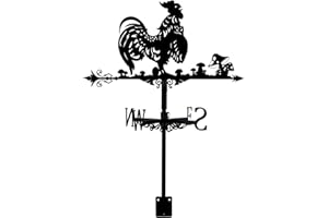 SUPERDANT Banderuola Segnavento Ge Ornamento Segnavento da Metallo Banderuola Banderuola da Metallo per Arredamento da Giardino Fattoria Decorativa Giardino Esterno Strumento di Misurazione del Vento