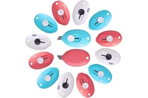 BUJINGYUN 9-teiliges Mini-Brieföffner aus Metalllegierung mit Loch für Schlüsselanhänger