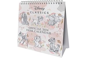 Disney Heritage 2024 Desk Calendar, Month To View Desk Calendar, Official Product
