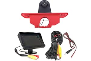 KALAKASS 4.3'' Pouces TFT LCD Moniteur de Voitures + HD Vision Nocturne IR Feu de Freinage Caméra de recul pour Peugeot Expert 2007-2016/Fiat Scudo 2007-2016/Citroen Jumpy 2007-2016