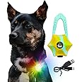 LaRoo Dog LED Light 3 Modes,Silicon Waterproof Flashing Light Up Pendant Clip on Dog Collar Charms,Safety Blinker Light for Night Walking Outdoor Sport