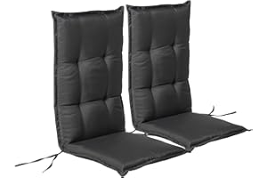 Outsunny Outdoor Garden Patio Folding High Back Chair Cushion Replacement Seat Pad - Grey