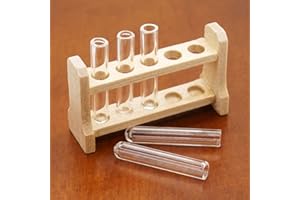 Odoria 1/12 Miniatura Provetta per Laboratorio e Rack di Legno Casa delle Bambole