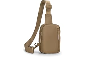 Lidxfeo Wasserdicht Chest Crossbody Bag Klein, Multi-Pocket Brusttasche, Anti-Diebstahl Sling Schultertasche, Handytasche mit Reißverschlusstasche für Wandern, Reisen, Joggen usw