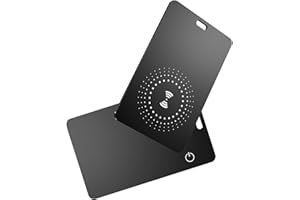 DIBDIB Ucard Wallet Tracker Card,Thin Bluetooth Tracker,arbeitet mit Apple Find My nur iOS,wiederaufladbar, Wallet Finder und Item Locator für Brieftasche,Gepäckanhänger und mehr Schwarz(1pcs)