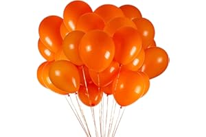 Hrobig Luftballons Orange - 100 Stück 30 cm / 12 zoll - Premium Latex Helium Ballons für Geburtstag, Hochzeit, Babyparty, Halloween Oder Weihnachten party Deko