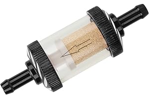 GZD Filtro carburante per moto, filtro benzina universale per moto Resistenza al calore durevole per moto da 6 mm di diametro(Nero)