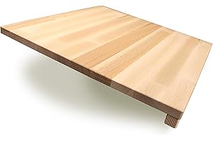 Fackelmann Tagliere spianatoia in Legno di Faggio 40 x 40 cm, Facile e Comodo da usare per Impasti e preparazione di Pasta Fresca, Taglia Unica, con rialzi di appo