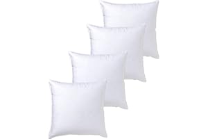 SaoTi - Relleno de Cojin Pack 2/4/6 Unidades, Super Suave, Mullido, Antialergico, Fibra Hueca de Alta recuperacion, para Sofá, Cama, Sillon, Coche, Fabricado en España (50 X 70 CM, 4)