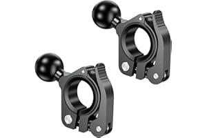 BRCOVAN 2St, Lenkerklemmhalterung aus Aluminiumlegierung mit 1 Zoll TPU-Kugel für Schienendurchmesser 0,5 '' 0,87 '' 1 '' 1,26 '', Kompatibel mit RAM Mounts B Größe 1 Zoll Kugel Doppelsockelarm