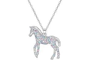 jagosen Horse Gifts For Girls Sterling Silver Horse Necklace Cubic Zirconia Horse Lover Gifts Jewellery For Teenage Girl Birthday Christmas Gifts