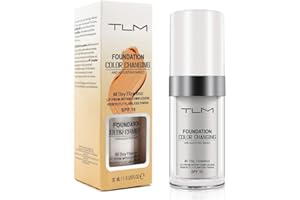 QUANHAO Foundation Color Changing 30ml, Fond de Teint Transformant Sans Défaut Pour les Teints Chauds, Correcteur liquide Nude, Correcteur Nude, Convient à Tous Les Tons de Peau, SPF15