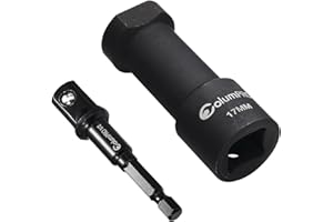 ColumPRO 17mm Unistrut Channel Socket Set, One 17mm 1/2" Drive 42 Cr-Mo Steel Impact Socket with One Adapter for Easy Use