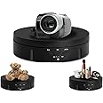 Padom chargeable Rotating Display Stand 5.7Inch 360 Degree,Photography Turntable Motorized Rotating Stand Display Table, for Photography Display Jewelry,Watch, 3D Models,Digital Product and Shows