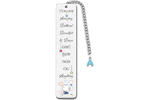 FCZIVA Bookmarks A to Z Initial Letter Inspirational 26 Alphabet Birthday Christmas Gifts Friend Son Daughter Motivational Keepsake Graduation Positive Personalised Women Men Valentine's Day Present (A)