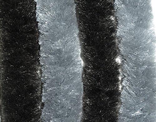 Preisvergleich Produktbild Flauschvorhang 90X200 Silber / Anthrazit