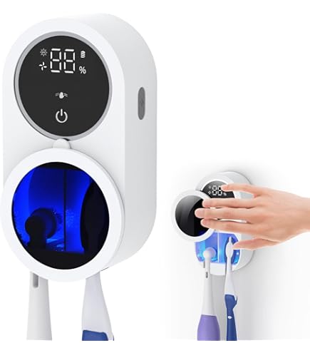 BANJILI Sterilisator, tandenborstelhouder, uv-sterilisator voor elektrische tandenborstel, badkamer, oplaadbaar, USB, 2000 mAh, met deksel, set etui (desinfectie BANJILI Sterilisator, tandenborstelhouder, uv-sterilisator voor elektrische tandenborstel, badkamer, oplaadbaar, USB, 2000 mAh, met deksel, set etui (desinfectie