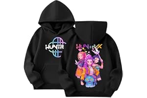 WOGOYO Sweats à Capuche Kpop D-Demons H-Hunters Merch pour Fille Imprimés Huntrix Huntr/X Rumi Mira Zoey Pull à Manches Longues Kpop Witch Hauts Décontractés Hoodie