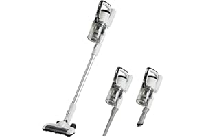 Amazon Basics Aspirateur sans fil 2 en 1 avec moteur DC 150W 0.7L Blanc et Noir