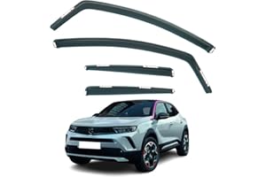 AIRFLUX Set Of 4 Wind and Rain Deflectors For VAUXHALL MOKKA 2021 2022 2023 2024 2025 2026 Models. Mokka MK2 Rain Guards, Mokka B Window Visors.