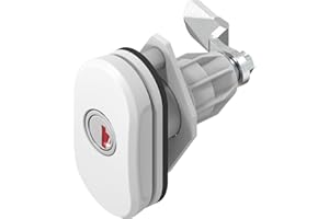 CTA Dichtungen 1x Drehspann-Verschluss Double Red Klappenschloss Wohnwagen Gaskasten weiß 1C00-953-1