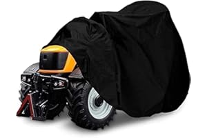 SKYWPOJU Rasenmäher Abdeckplane Rasentraktor Abdeckhaube Abdeckung UV-beständig wasserdichte Aufsitzmäher Staubschutz Wetterschutz Hülle Garten Outdoor Schutzhülle (Color : Black, Size : L)