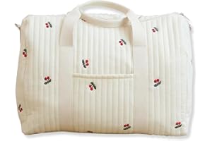 SONARIN Grande Capacità Ricamo Borsa Fasciatoio per Neonato, Leggero Borsone da Viaggio Bagaglio a Mano Con Tracolla per Pannolini e Cambio