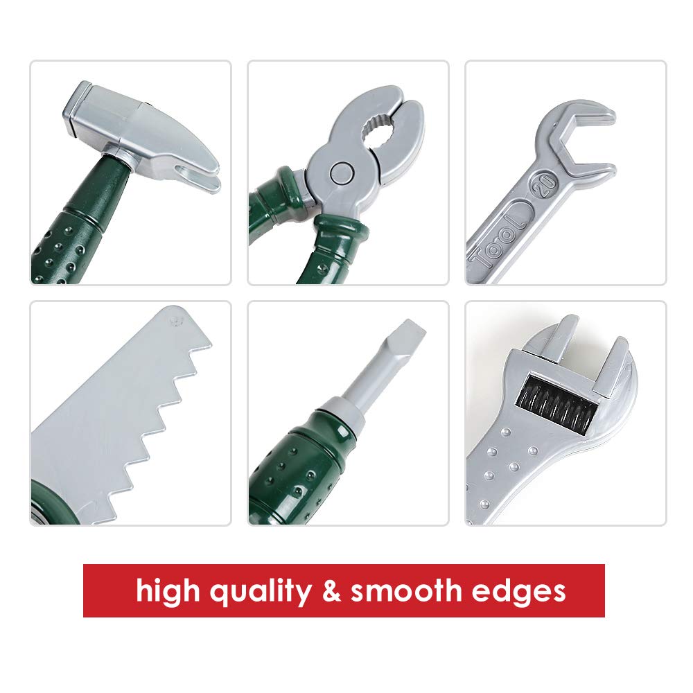 BeebeeRun-27-Pices-Jouet-Outils-Jeu-dimitation-Outil-de-Rparation-Jouet-avec-Sac--Dos-de-Rangement-Perceuse-Electrique-Jouet-Educatif-Enfant-Garon-Fille-456-Ans